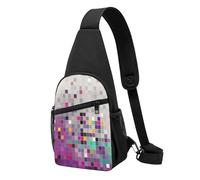 FLYIFE Different Colored Squares Printed Sling Bag Chest Bag for Men Women, Casual Sling Shoulder Backpack Crossbody Bag