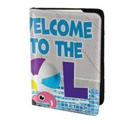 FLYIFE Flamingo and Swimming Pool Printed Passport Holder Cover 5.5 inches, Leather Passport Cover Case Travel Passport Wallet for Women Men