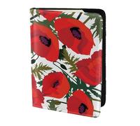 FLYIFE Flower Pattern Printed Passport Holder Cover 5.5 inches, Leather Passport Cover Case Travel Passport Wallet for Women Men