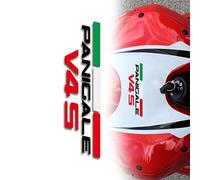 FLYIFE For Ducati PANIGALE V4 V4R V4S V4SP Fuel Tank Fuel Tank Cap Sticker Decal Cutout Italian Flag Accessories (Color : Black V4S)
