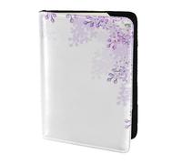 FLYIFE Framing Lilac Flowers in Blossom Printed Passport Holder Cover 5.5 inches, Leather Passport Cover Case Travel Passport Wallet for Women Men