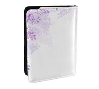 FLYIFE Framing Lilac Flowers in Blossom Printed Passport Holder Cover, PU Leather Passport Cover Case Travel Passport Wallet for Women Men
