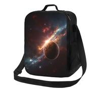 FLYIFE Galaxy Space Planet Printed Insulated Lunch Bag with Adjustable Shoulder Strap, Portable Cooler Lunch Tote Bag for Picnic/Work/School/Travel