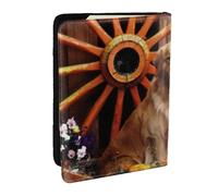 FLYIFE Golden Retriever Printed Passport Holder Cover, PU Leather Passport Cover Case Travel Passport Wallet for Women Men