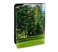 FLYIFE Golf Course Lawn Printed Passport Holder Cover, PU Leather Passport Cover Case Travel Passport Wallet for Women Men