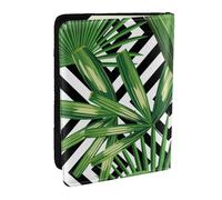 FLYIFE Green Leaves of Palm Tree Tropical Plant Printed Passport Holder Cover, PU Leather Passport Cover Case Travel Passport Wallet for Women Men