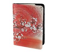 FLYIFE Japanese Sun Reflection Printed Passport Holder Cover 5.5 inches, Leather Passport Cover Case Travel Passport Wallet for Women Men