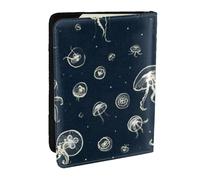 FLYIFE Jellyfish Pattern Printed Passport Holder Cover, PU Leather Passport Cover Case Travel Passport Wallet for Women Men