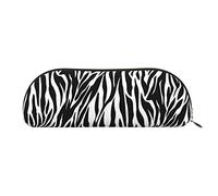 FLYIFE Leather Pencil Case with Zebra Print Print - Gold Zipper Pencil Bag Pen Pouch for Girls Boys, Cosmetic Organizer Bag for School Office Travel