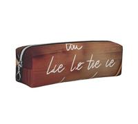 FLYIFE Let All You do be Done with Love Leather Pencil Case Silver Zipper Pen Pencil Pouch Bag Organizer for Girls Boys Student School Office College