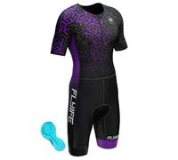 FLYIFE Men's Cycling Skinsuit Gel Padded One Piece Trisuit Bike Top Short, for Cycling Training Road Bike Top Cycling Clothing Pro Trisuit und Triathlon- Quick Dry (TYP-3,4XL)