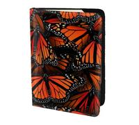 FLYIFE Monarch Butterflies Printed Passport Holder Cover 5.5 inches, Leather Passport Cover Case Travel Passport Wallet for Women Men