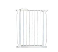 FLYIFE Pet Playpens Extra Wide Safety Gates for Stairs Doorways, Pressure Mount Metal Pet Gate with Cat/Dog Door Staircase-Balusters/Height 76Cm/237-244Cm