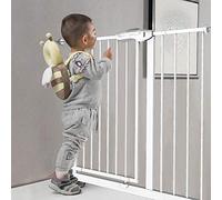 FLYIFE Pet Playpens Gates Extra-Wide Metal Safety Gates for Stairs Banisters, Pressure Mounted Dog Gate Staircase-Balusters/175-184Cm