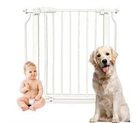 FLYIFE Pet Playpens Safety Gate for Doors Pressure Fit Retractable Pet Door Wide Metal Extra Wide Stair Safety Fence Staircase-Balusters/218-229.9Cm