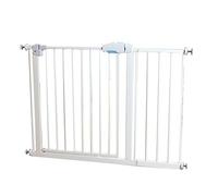 FLYIFE Pet Playpens White Safety Gate Pressure Mounted Door Opens to Both Sides Staircase-Balusters/High 75Cm/190-197Cm