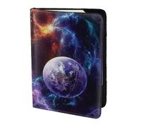 FLYIFE Planet Printed Passport Holder Cover 5.5 inches, Leather Passport Cover Case Travel Passport Wallet for Women Men