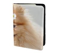 FLYIFE Pomeranian Dog Printed Passport Holder Cover 5.5 inches, Leather Passport Cover Case Travel Passport Wallet for Women Men