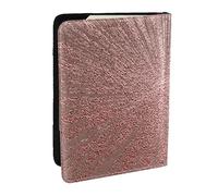 FLYIFE Rose Gold Printed Passport Holder Cover, PU Leather Passport Cover Case Travel Passport Wallet for Women Men
