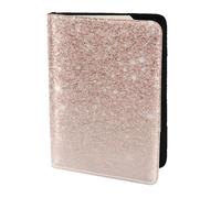 FLYIFE Rose Gold Wallpaper Printed Passport Holder Cover 5.5 inches, Leather Passport Cover Case Travel Passport Wallet for Women Men