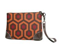 FLYIFE Shining Overlook Printed Wristlet Bags Leather Clutch Womens Zip Purse Wallet Handbag With Wrist Strap