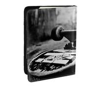FLYIFE Skate Boards Printed Passport Holder Cover, PU Leather Passport Cover Case Travel Passport Wallet for Women Men