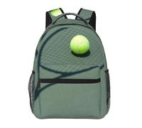 FLYIFE Tennis Racket Printed Lightweight School Backpack -Versatile Comfortable Student Book Bag For Travel, School, And Outdoor Activities