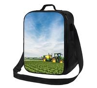 FLYIFE Tractor Farm Insulated Lunch Bag with Adjustable Shoulder Strap, Portable Cooler Lunch Tote Bag for Picnic/Work/School/Travel