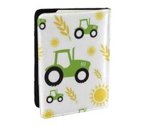 FLYIFE Tractor Farming Printed Passport Holder Cover, PU Leather Passport Cover Case Travel Passport Wallet for Women Men