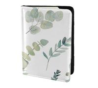 FLYIFE White Natural Greenery Twig Printed Passport Holder Cover 5.5 inches, Leather Passport Cover Case Travel Passport Wallet for Women Men