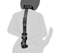 FlyinBet Adjustable BDSM Bondage Collar & Handcuffs Leather Restraints Bondage Gear & Accessories Adult Sex Straps SM Gameplay Tools Behind Back Wrist Neck Restraints