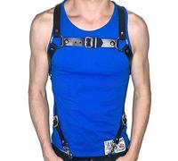 FlyinBet Men's Leather Adjustable Shoulder Belt Harness Men Chest Suspenders Punk Body Punk Harness Sexy Bondage Costume Cosplay Clubwear Men Underwear