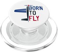 Flying Airplane - Born To Fly Pilots and Aviators PopSockets PopGrip for MagSafe