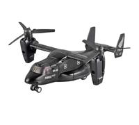 Flying airplane model Diecast Alloy Osprey Transporter Fighter Aircraft Aviation Model Military Transport Aircraft Collect Ornament aviation aircraft model(Black)