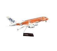 Flying airplane model Model Diecast Japan ANA Sea Turtle A380 45cm 1:160 Scale For Airplane Aircraft Collection Display aviation aircraft model(Orange)