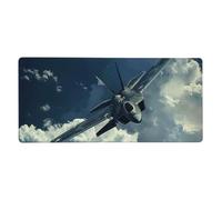 Flying Airplane Print Mouse Pad Extra - Large Desk Mat for Office, Work - from - Home, PC Gamers & Streamers 16 x 35.5 Inch