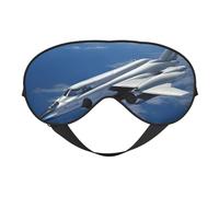 Flying Airplane Print Satin Sleep Mask & Eye Mask | Deep Dream Sleep Masks for Women & Men | Soft Sleeping Eye Mask to Nourish Skin