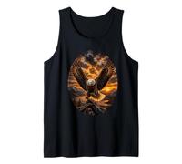 Flying Bald Eagle Mountain Lake Sunset Bald Eagle Lover Tank Top