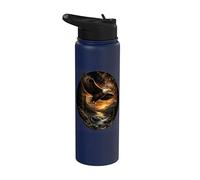 Flying Bald Eagle Mountain Landscape Bird of Prey Eagle Stainless Steel Insulated Water Bottle