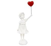 Flying Balloon Girl Figurine - Girl Holding Balloon Statue | Balloon Girl Sculpture | Girl Resin Balloon Ornament |Resin Characters Crafts Ornaments Balloon For Home Desk Garden Decor For Be