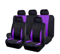 Flying Banner Car Seat Covers Front Seats Rear Bench Polyester car seat Protectors Easy installations Rear Bench Split Classic Man Lady Truck (Full Set - Low Back, Black Purple)…