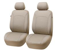 Flying Banner Car Seat Covers Front Seats Rear Bench Polyester car seat Protectors Easy installations Rear Bench Split Classic Man Lady Truck (Front Set Low Back Neoprene, Solid Beige) FB-035