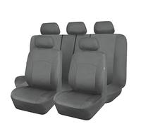 Flying Banner Flat Cloth Universal Fit Car Seat Covers Full Set with Airbag Compatible (All Grey)