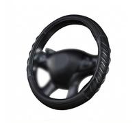 Flying Banner Universal Car Steering Wheel Cover Breathable Synthetic Leather Massage 15 inch/38CM (Black)
