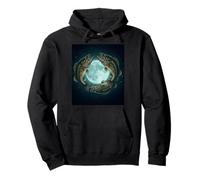 Flying Bass Fish under the terrestrial moon for fish lovers Pullover Hoodie