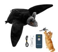 Flying Bat Dog Toy, Flying Bat Toy for Cats, Flapping Wings Cute Bats, NoFlying, Chirping Bird Interactive Cat Toys, Rechargeable Flapping Birds with Remote Control for Indoor Kitten & Small Dogs