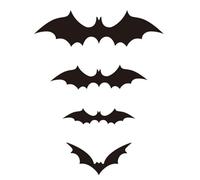 Flying Bat Wall Sticker Halloween Decoration - 3D Realistic Bat Sticker for Indoor/Outdoor Use to Create Atmosphere 60pcs