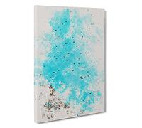 Flying Bats In Rwanda Watercolour Canvas Print | Gallery Wrapped 30mm Frame Wall Art | 30x20 inches | Ready to Hang | Modern Picture | Living Room Bedroom Lounge Office