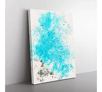 Flying Bats In Rwanda Watercolour Modern Canvas Wall Art Print Ready to Hang, Framed Picture for Living Room Bedroom Home Office Décor, 76x50 cm (30x20 Inch)