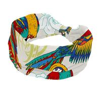 Flying Beautiful Phoenix and Flower Stretchy Headbands for Women, Absorbed Sweat Sport Yoga Workout Headband, Soft Wide Hairband, Twist Knotted Hairwrap